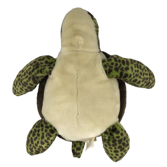 Wild Republic Sea Turtle Plush Brown Shell Green Speckled Body Tortoise 13" 2010 - Picture 7 of 11